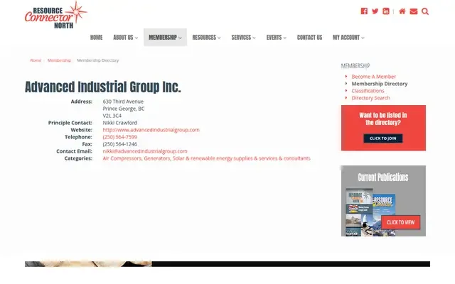 Advanced Industrial Group website