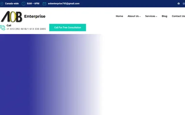 Aob Enterprise website