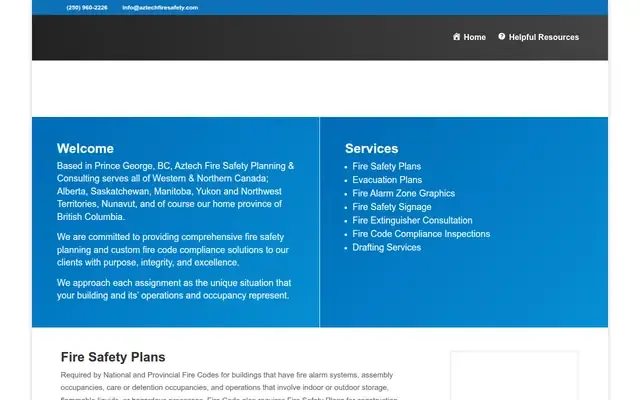 Aztech Fire Safety Planning & Consulting website