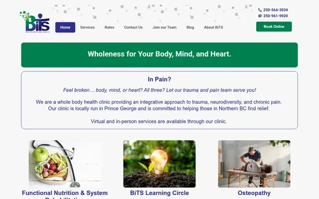 Bedford Integrative Therapeutic Services website