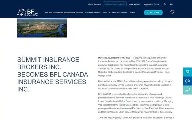BFL Canada Insurance Services website