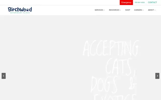 Birchwood Veterinary Clinic website