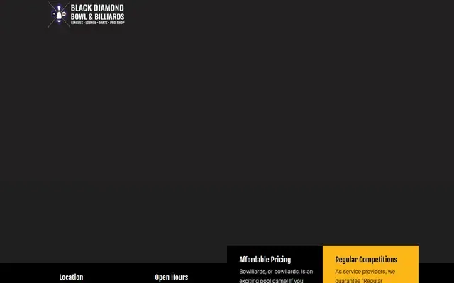 Black Diamond Bowl & Billiards website