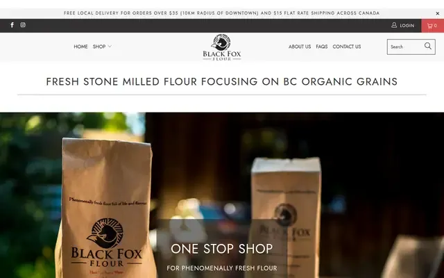 Black Fox Flour website