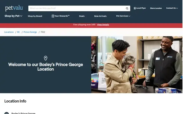 Bosley's by Pet Valu website