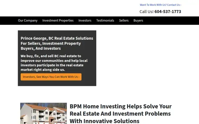 BPM Home Investing website
