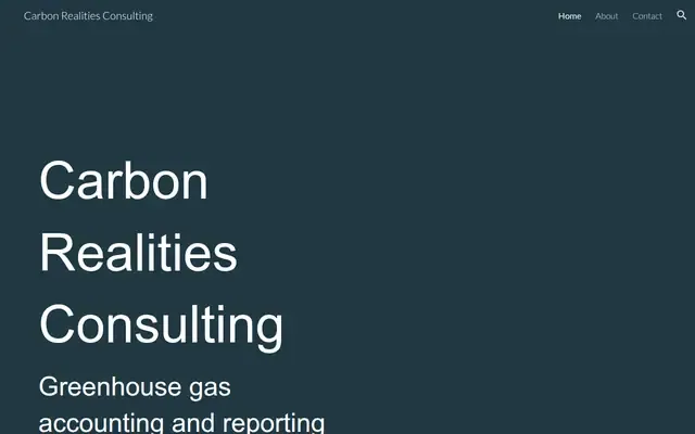 Carbon Realities Consulting website