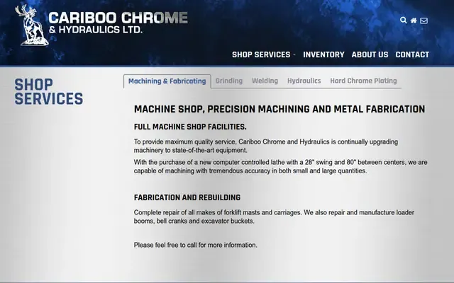 Cariboo Chrome & Hydraulics website