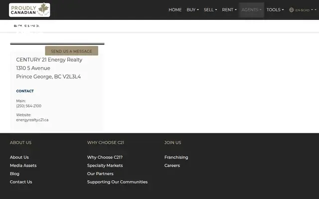 Century 21 Energy Realty website
