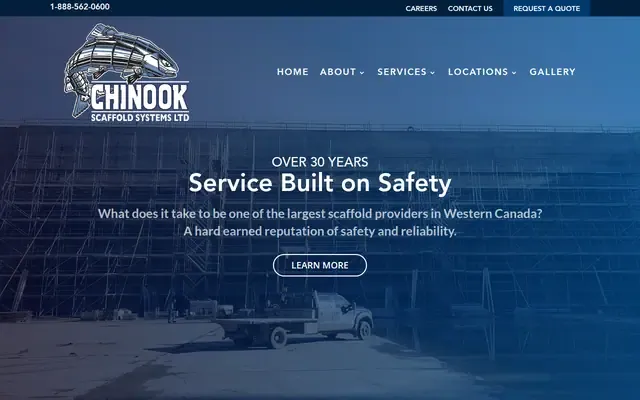 Chinook Scaffolding Systems website