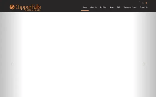 Copper Falls Custom Homes website