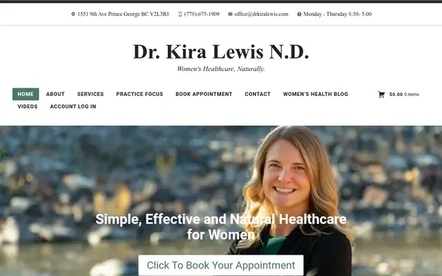 Dr. Kira Lewis, ND website