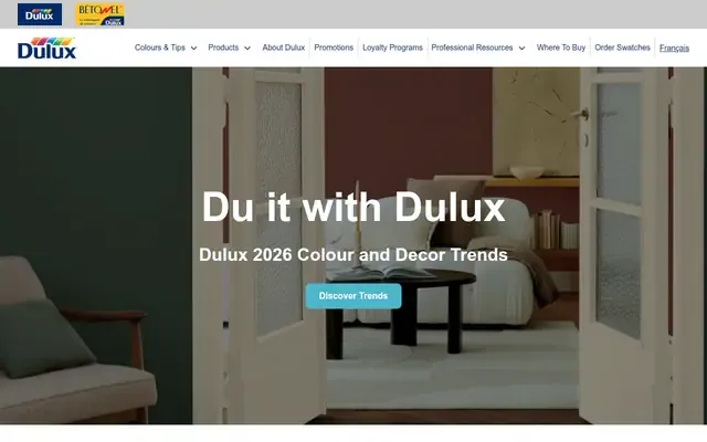 Dulux Paints website