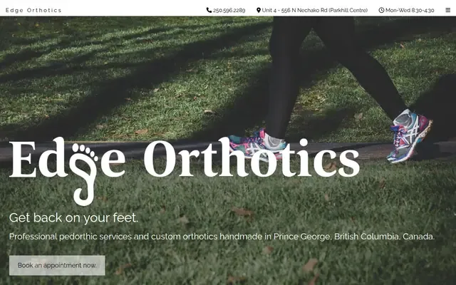Edge Orthotics website