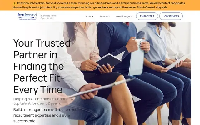 Excel Personnel website