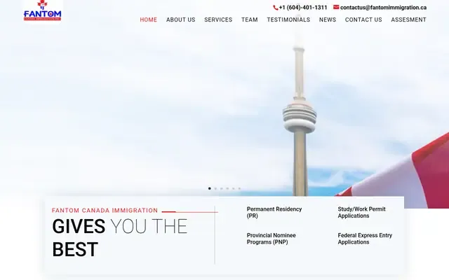 Fantom Immigration website