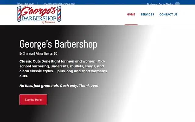 George's Barber Shop by Shannon website