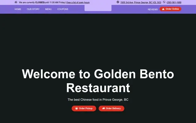 Golden Bento website