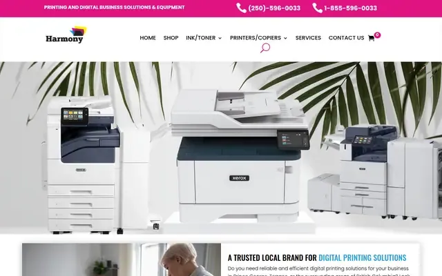 Harmony Office Systems website