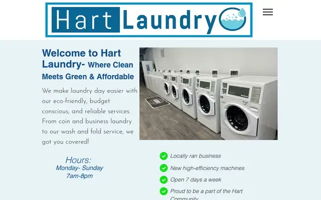 Hart Laundry website
