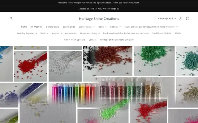 Heritage Shine Creations website