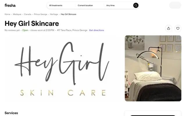 Hey Girl Skin Care website