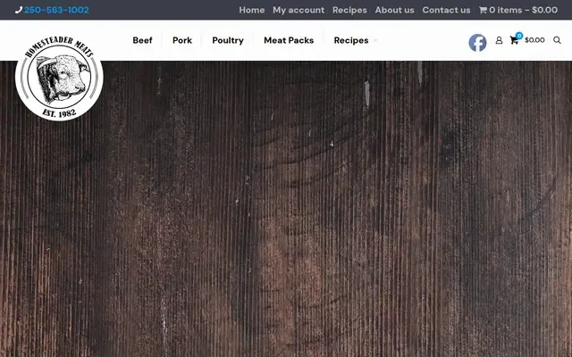Homesteader Meats website