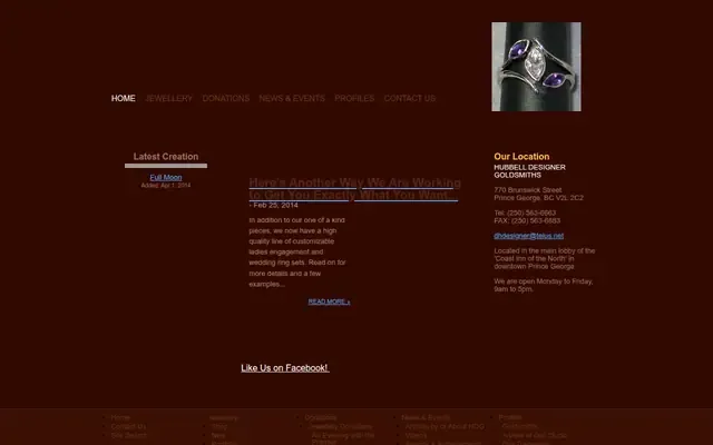 Hubbell Designer Goldsmiths website