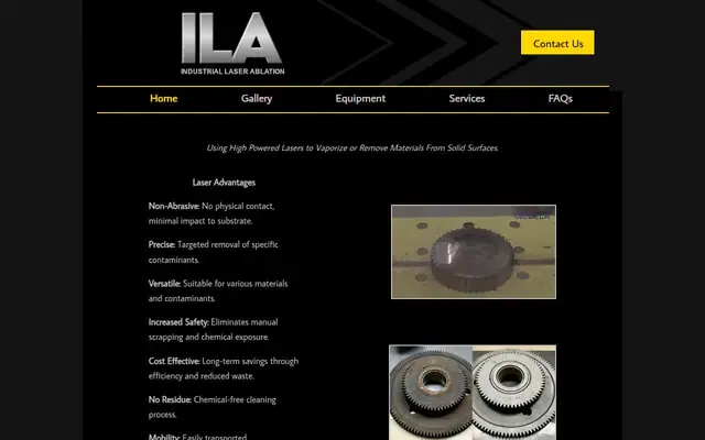 Industrial Laser Ablation website