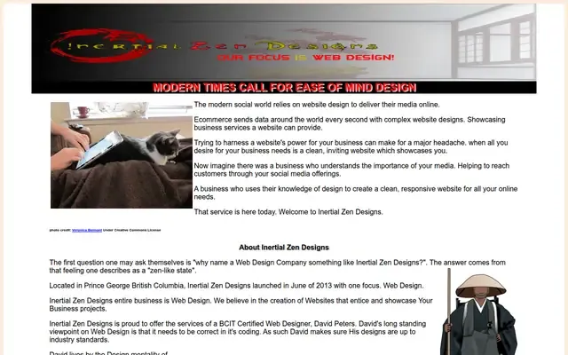 Inertial Zen Designs website