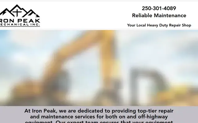 Iron Peak Mechanical website