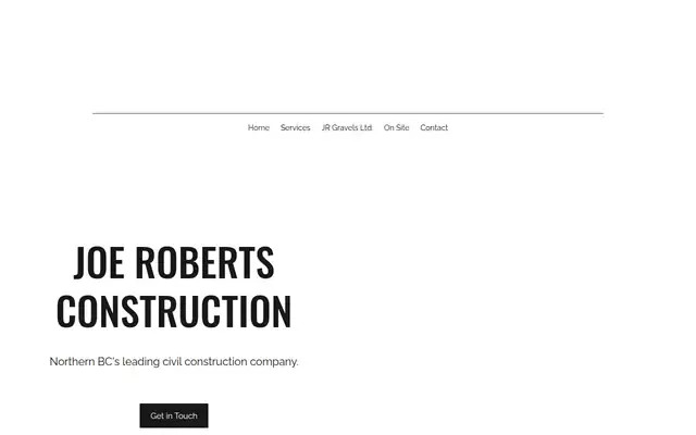 Joe Roberts Construction and Consulting Services website