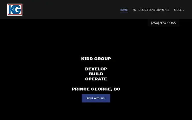 KG Select Home Builders website