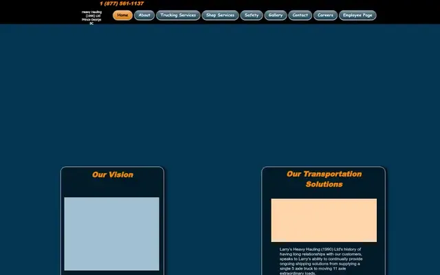 Larrys Heavy Hauling website