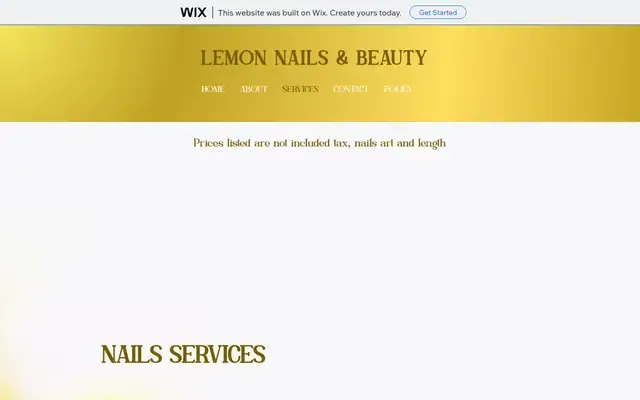 Lemon Nails & Beauty website