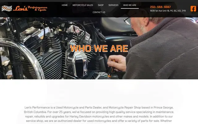 Len's Performance & Cycle website
