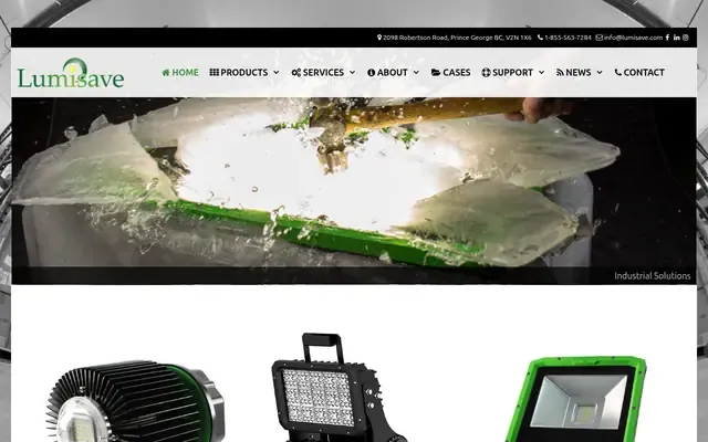Lumisave Industrial Led Technologies website