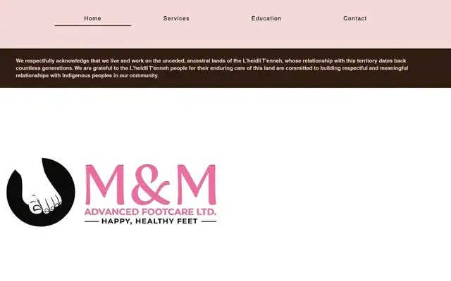 M&m Advanced Footcare website