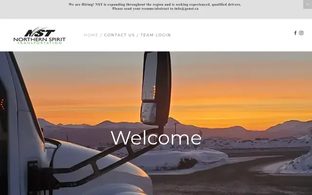 Northern Spirit Transportion Services website