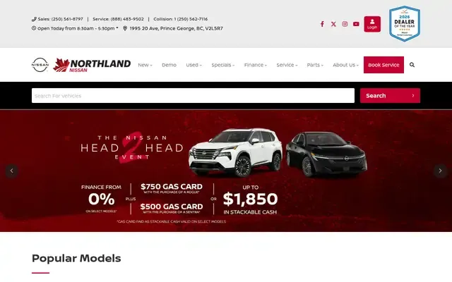 Northland Nissan website