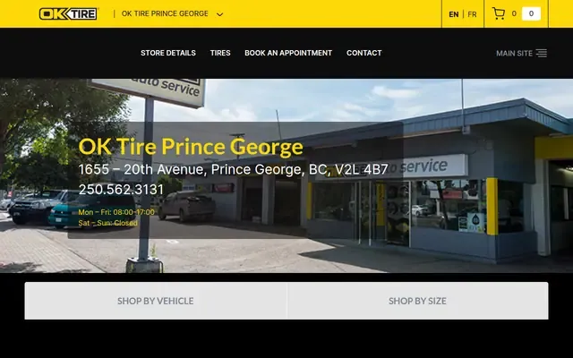 Ok Tire Auto Service website