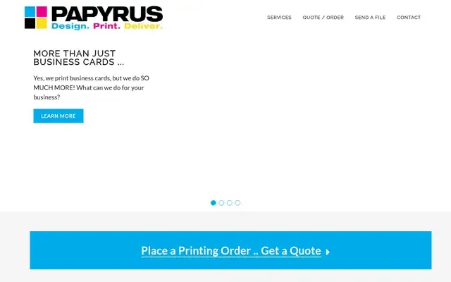 Papyrus Printing website