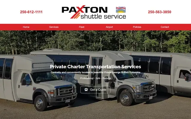 Paxton Shuttle Service website