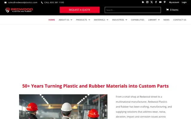 Redwood Plastics & Rubber website