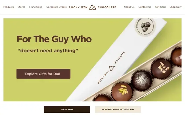 Rocky Mountain Chocolate Factory website