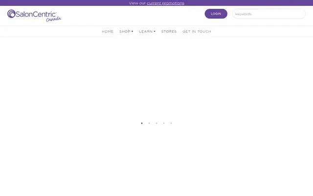 Saloncentric Canada website