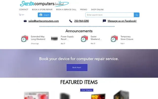 Sarita Computers website