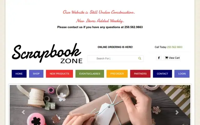 Scrapbook Zone website