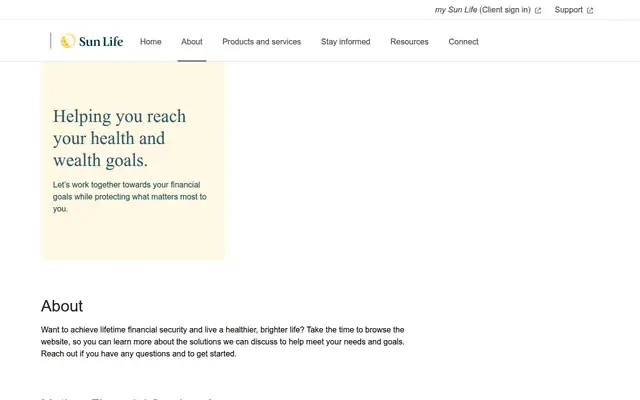 Sun Life Financial website