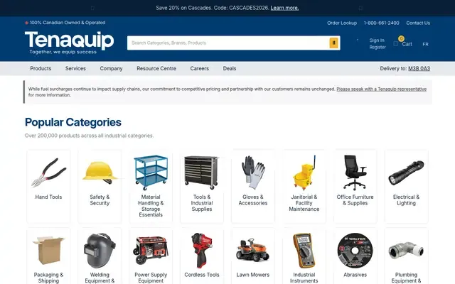Tenaquip website